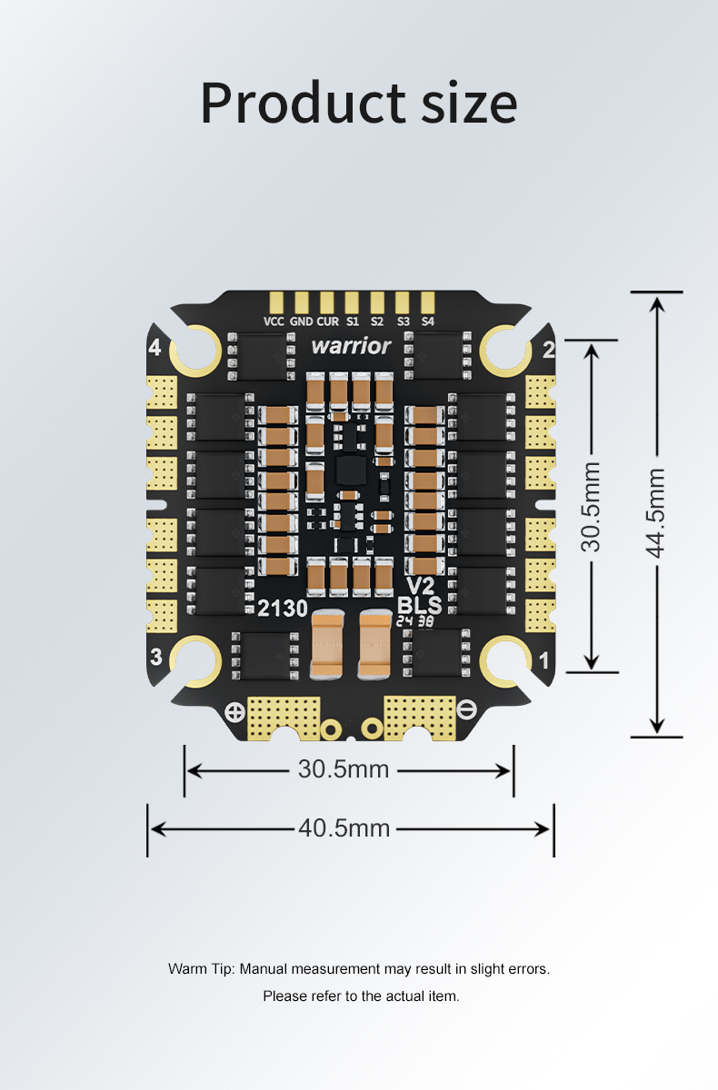 Aocoda-RC  Warrior 3055S/3065S/3075S  55A/65A/75A  4-IN-1  ESC
