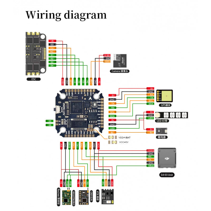 Aocoda-RC F411MINI Flight Controller OSD Barometer 2MB Black Box Crossing Aircraft Model FPV
