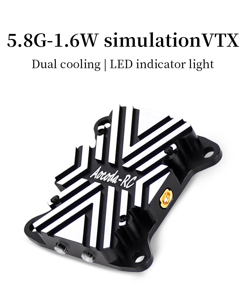 Aocoda-RC 3016 Analog VTX 5.8G 1.6W 40CH  25mW 400mW 800mW 1600mW Adjustable FPV Long Distance Video 30.5
