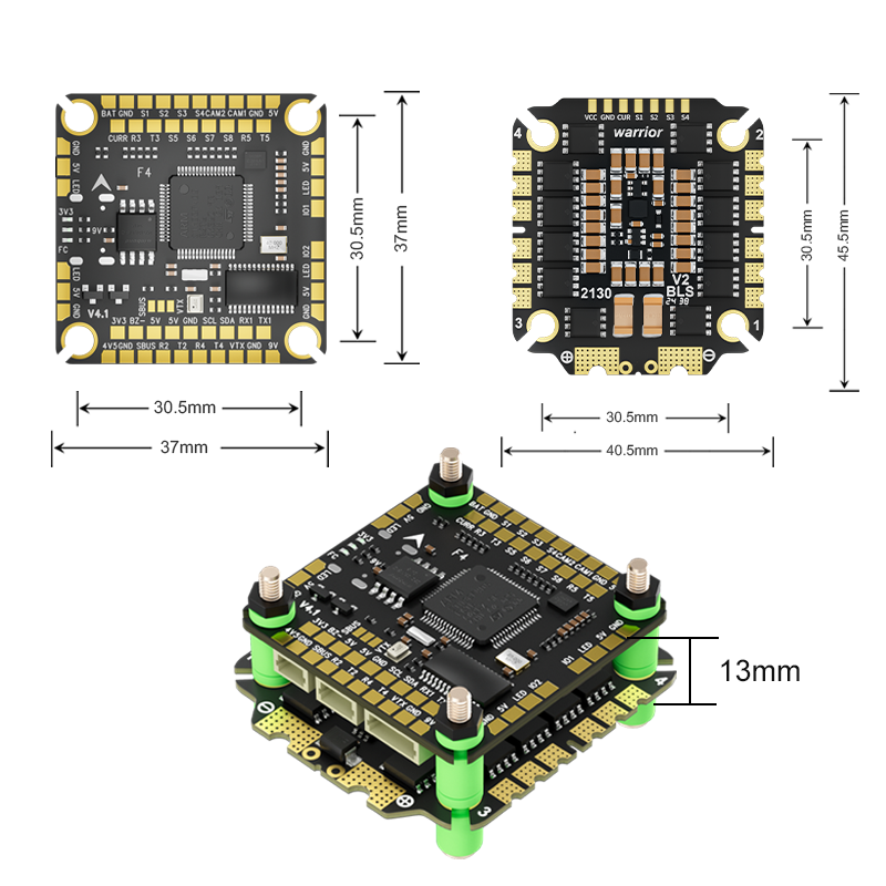 Aocoda-RC F455/65/75S V4 Stack F405 V4 FC+55A/65A/75A 8BIT 4in1 ESC 30x30mm for FPV Freestyle Drone