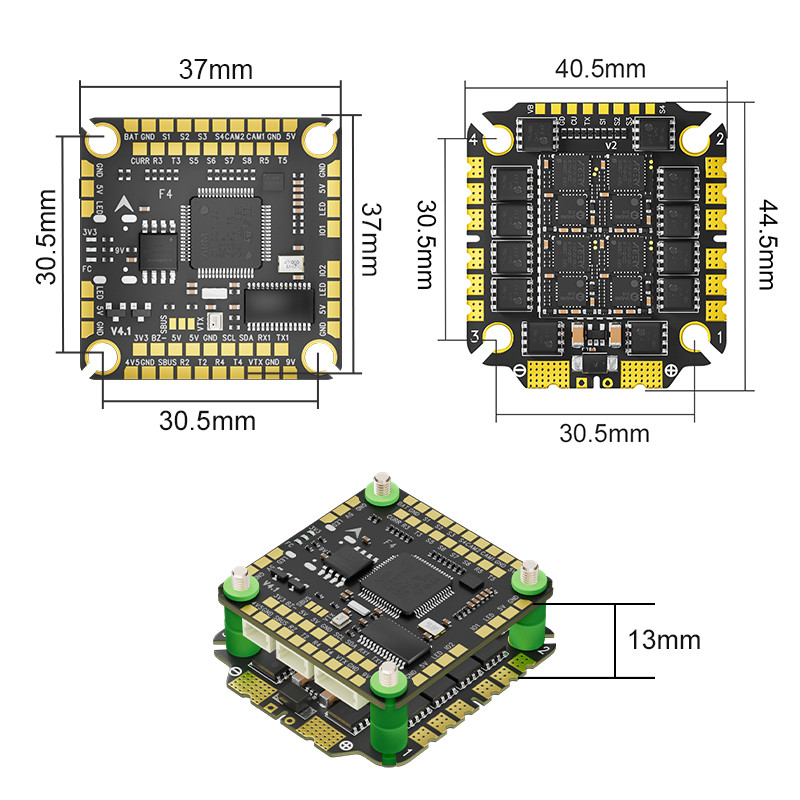 Aocoda-RC F455 V4 Stack F405 V4 3055AM32 55A 4in1ESC 30x30mm 3-6S for FPV Freestyle Drone