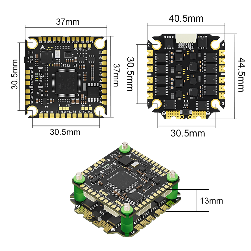 Aocoda-RC F775S V2 Stack F722 V2 FC 75A 3075S ESC 30X30mm for Racing Drone