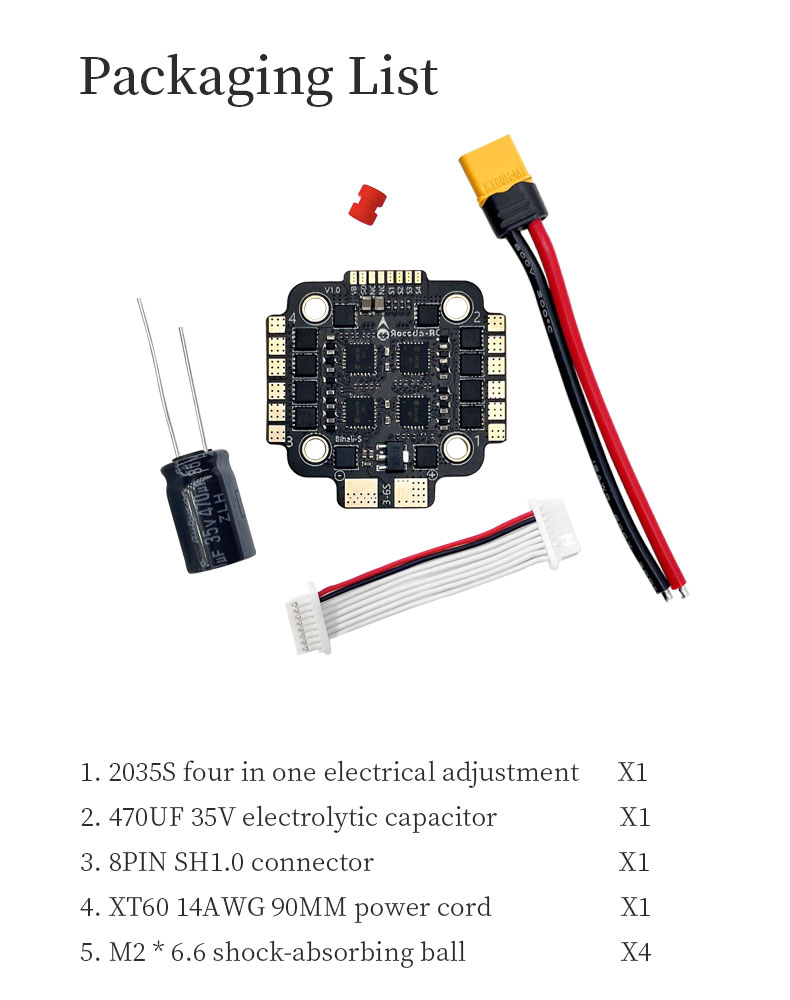 Aocoda-RC 2035S 35A 4in1 ESC M2*20*20 mm