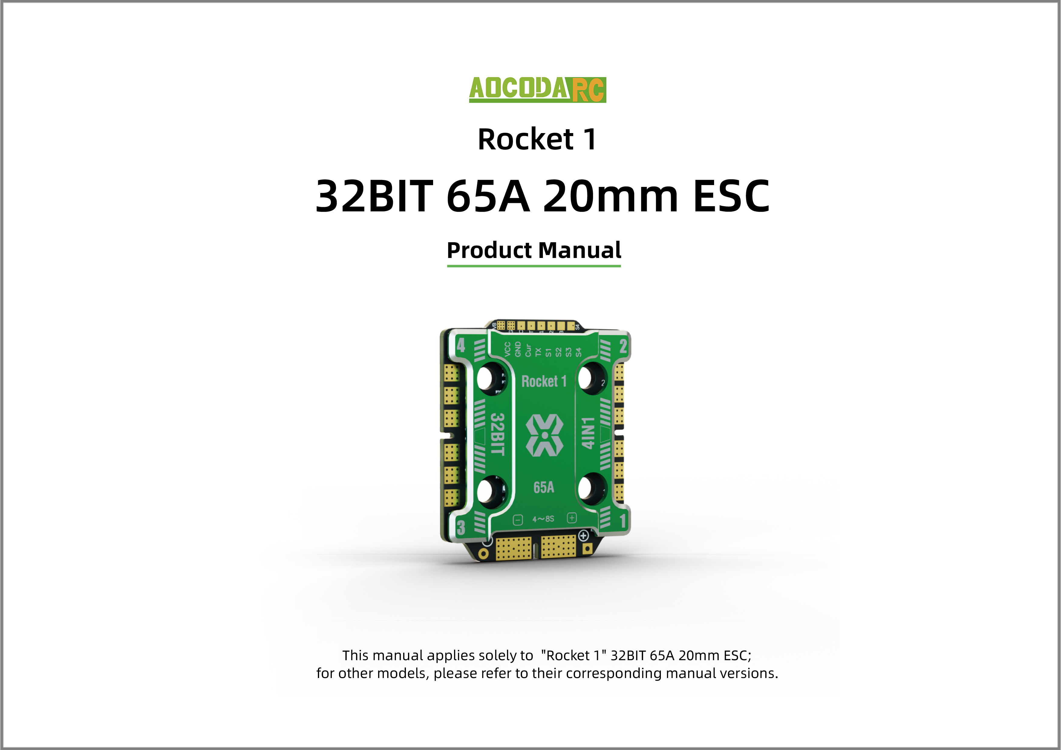 Aocoda-RC 2065 AM32 32Bit 65A 4-IN-1 ESC