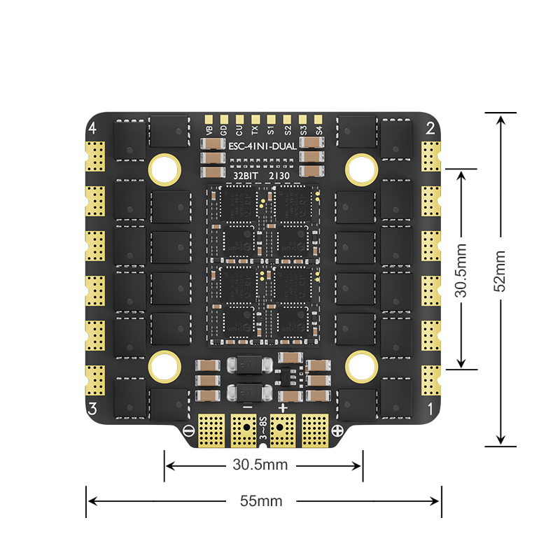 30100 AM32 32Bit 100A 4-IN-1 ESC