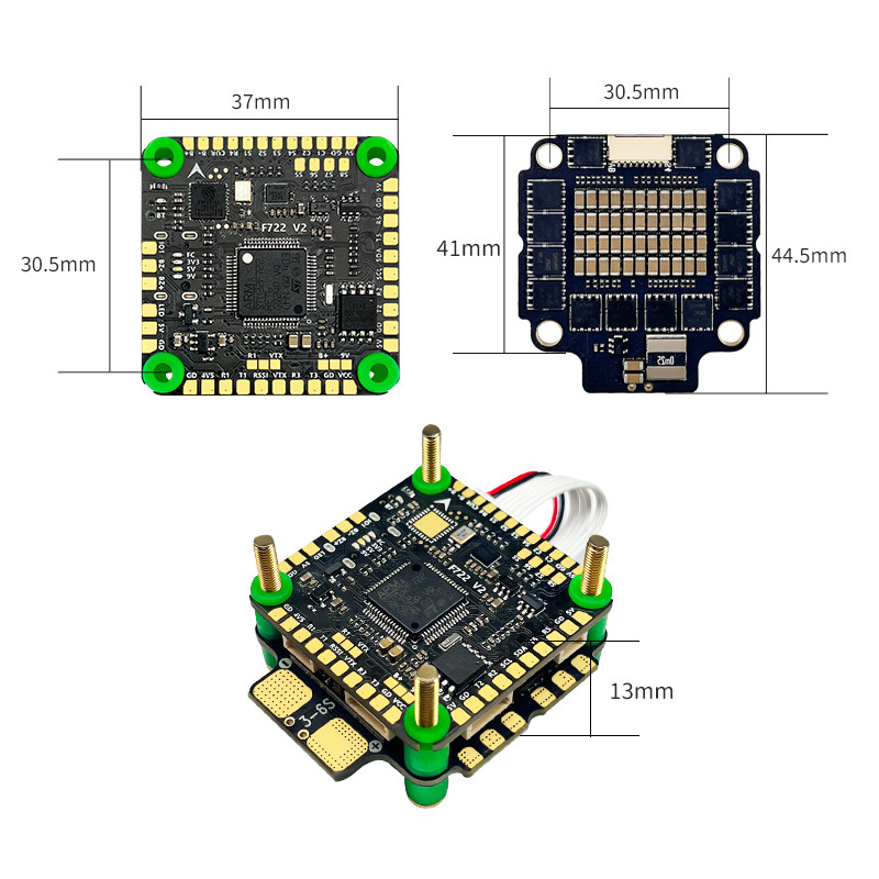 Aocoda-RC F760 Stack F722 V2 FC AM32 60A ESC 30X30mm for Racing Drone