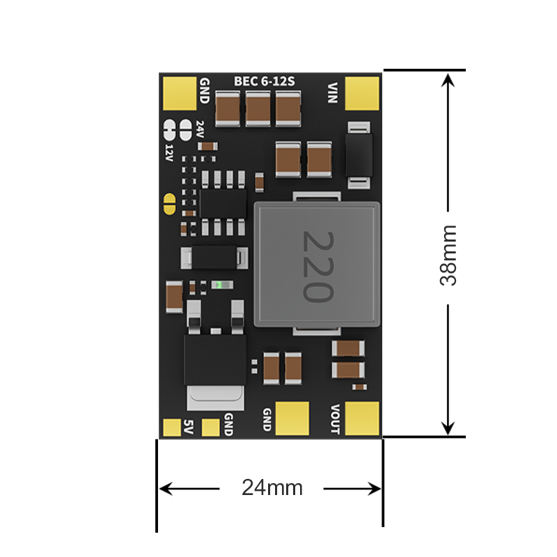 AocodaRC BEC-X 12S 4.5V～60V to 5/12/24V 1A/5A