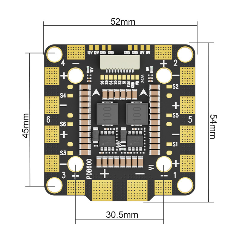 Aocoda-RC PDB600 8S/12S 600A PDB distribution board