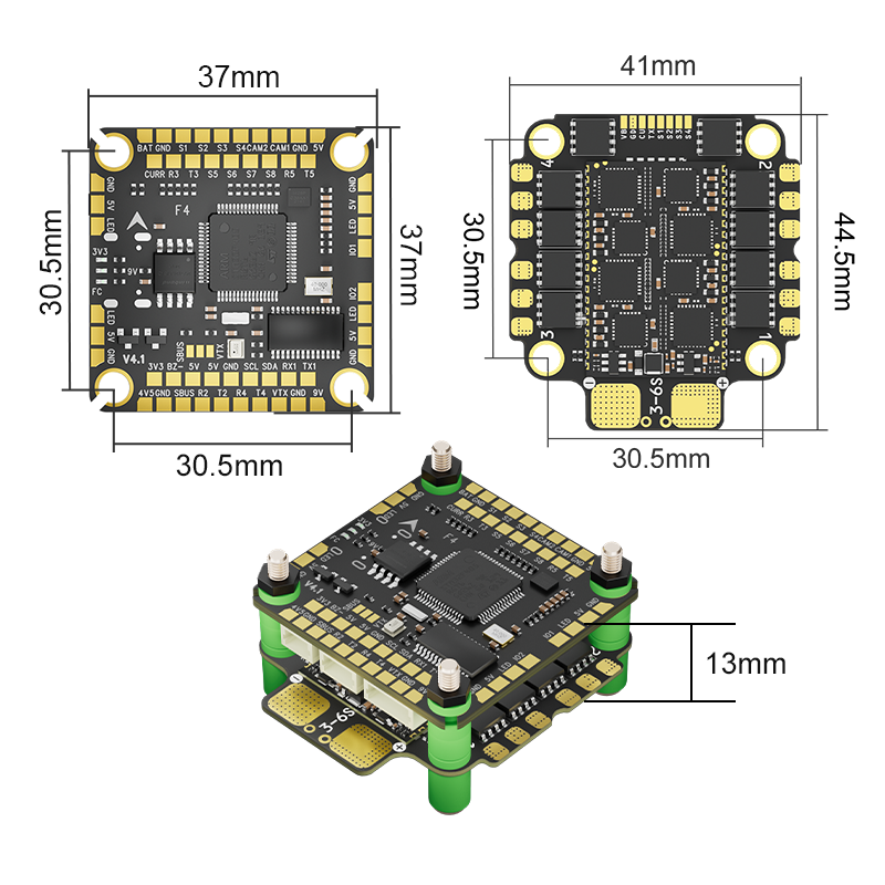 Aocoda-RC F460 V4 Stack F405 V4 3060AM32 60A 4in1ESC 30x30mm 3-6S for FPV Freestyle Drone