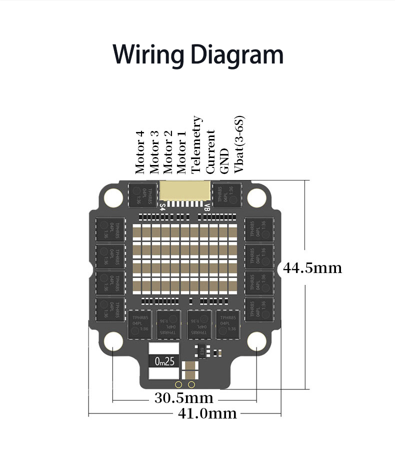 Aocoda-RC H760Stack H7DUAL FC AM32 60A ESC 30X30mm for Racing Drone